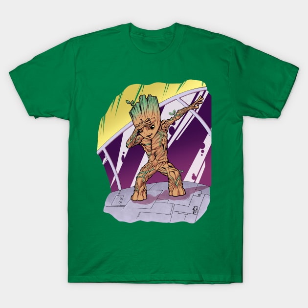 Baby Groot Dabs T-Shirt by MentalPablum